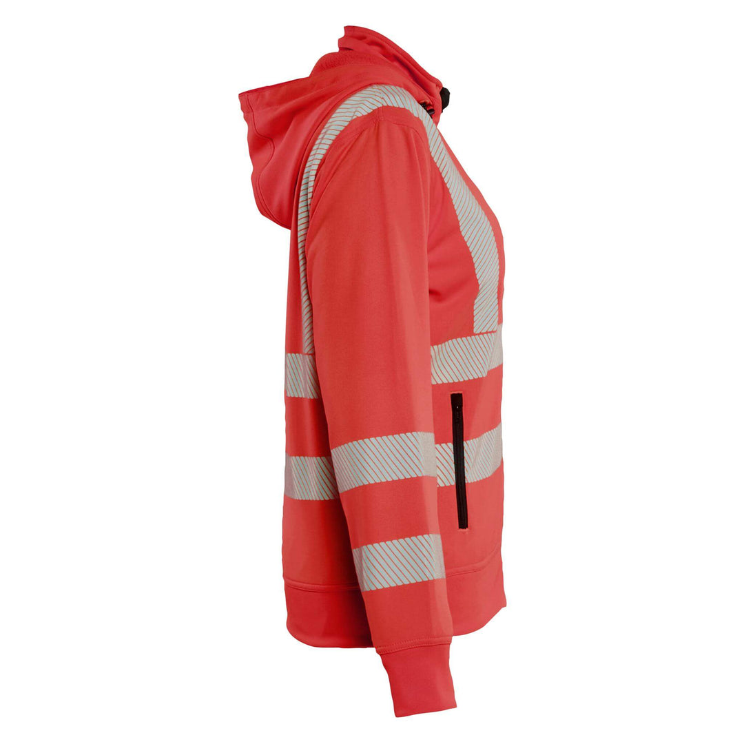 Blaklader 35742538 Ladies Hi-Vis Sweatshirt with Detachable Hood Hi-Vis Red Right #colour_hi-vis-red