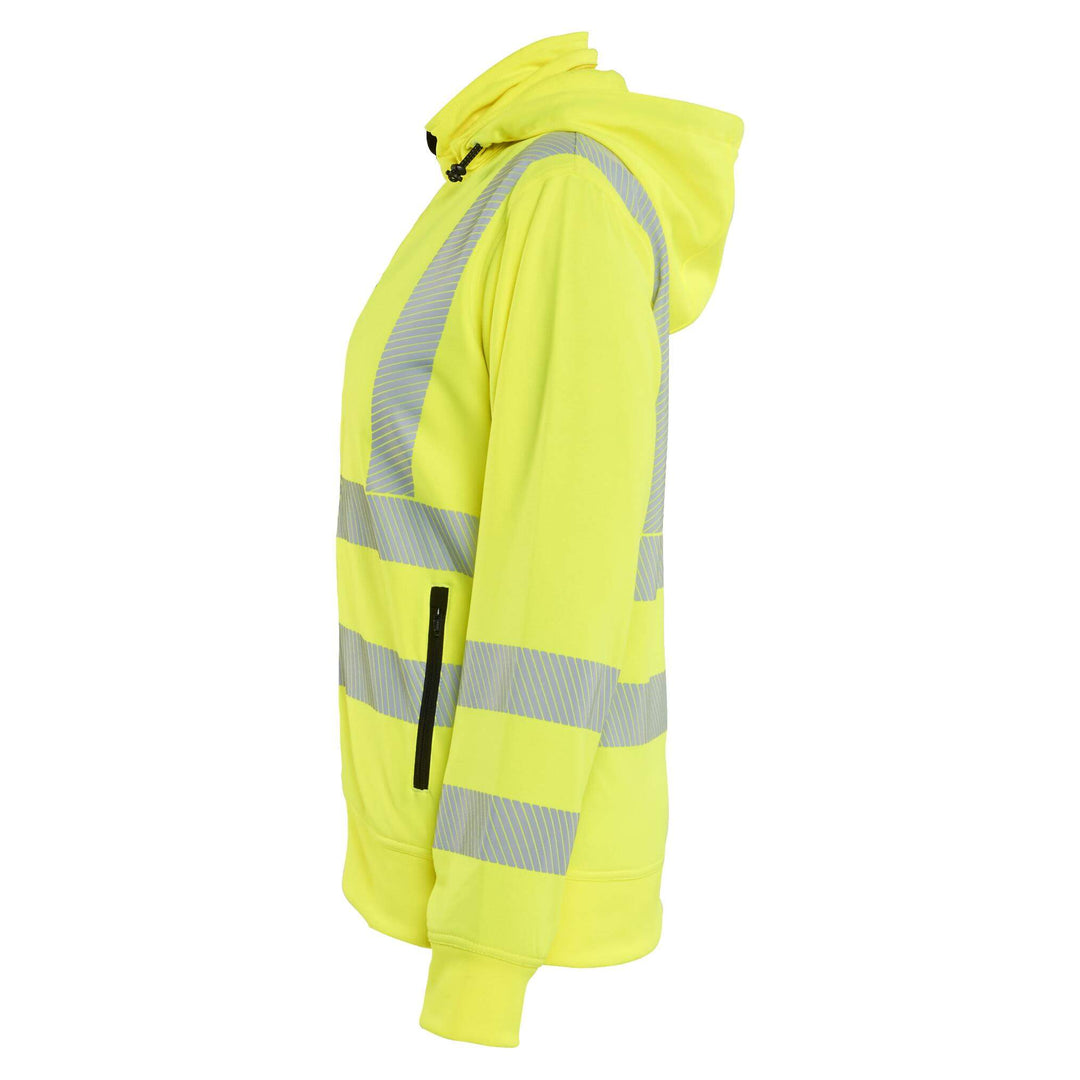 Blaklader 35742538 Ladies Hi-Vis Sweatshirt with Detachable Hood Hi-Vis Yellow Left #colour_hi-vis-yellow