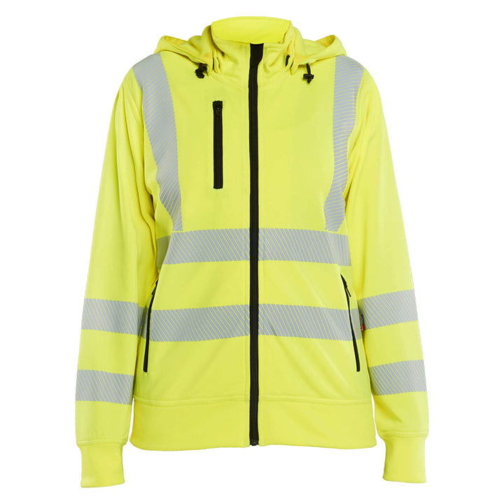 Blaklader 35742538 Ladies Hi-Vis Sweatshirt with Detachable Hood Hi-Vis Yellow Main #colour_hi-vis-yellow