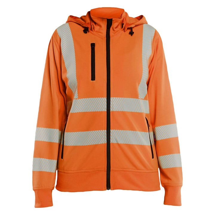 Blaklader 35742538 Ladies Hi-Vis Sweatshirt with Detachable Hood Orange Main #colour_orange