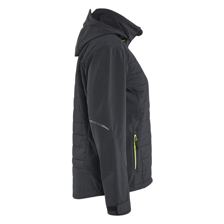 Blaklader 47332513 Ladies Hybrid Jacket Black/Hi-Vis Yellow Right #colour_black-hi-vis-yellow