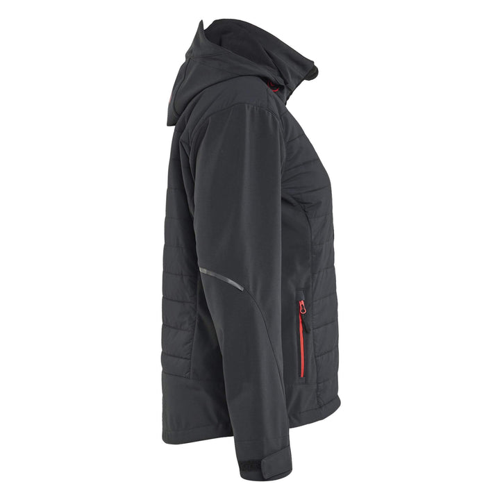 Blaklader 47332513 Ladies Hybrid Jacket Black/Red Right #colour_black-red