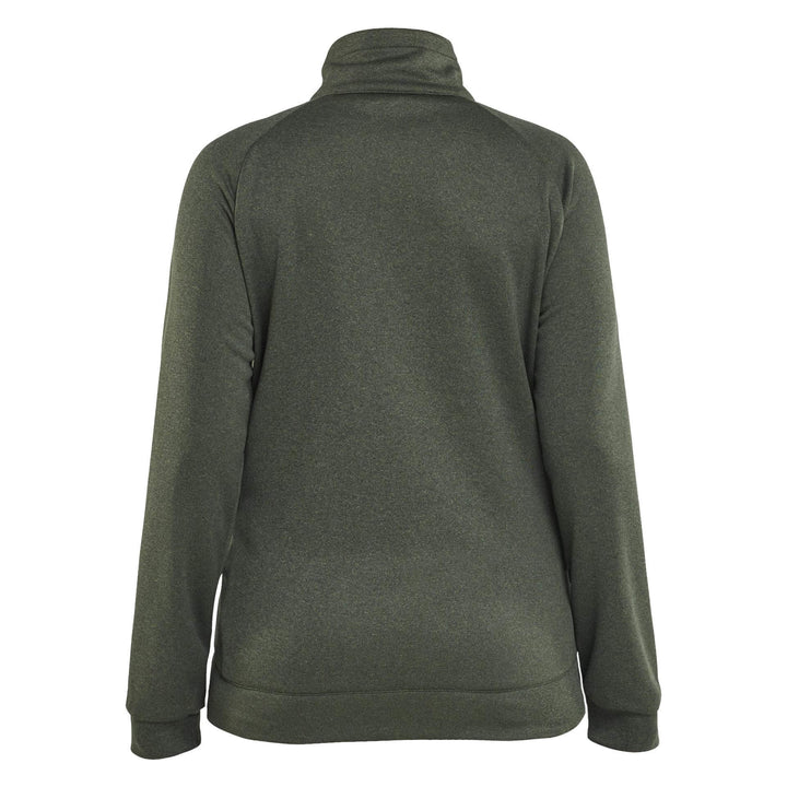 Blaklader 34192533 Ladies Hybrid Zip Sweatshirt Autumn Green/Black Rear #colour_autumn-green-black