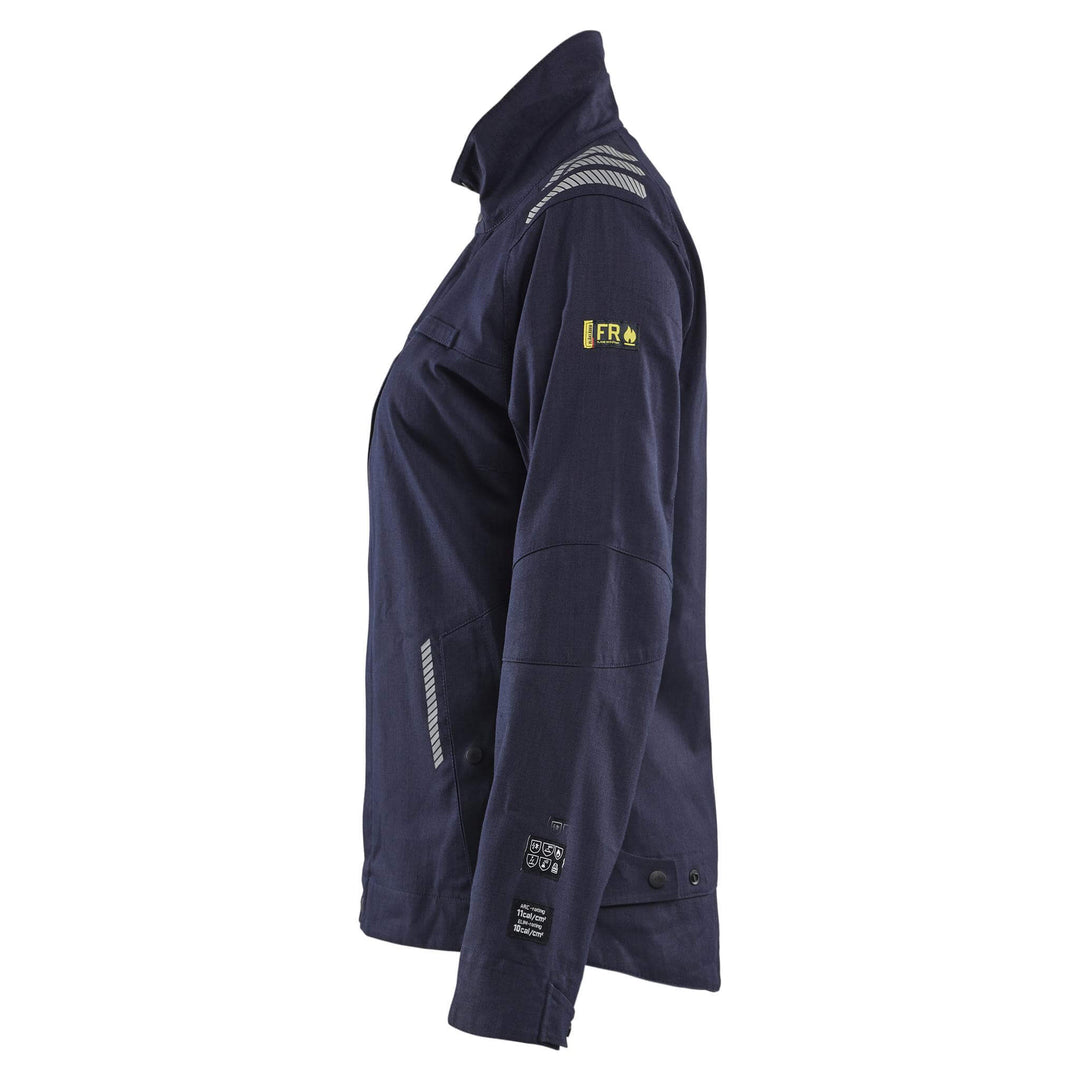 Blaklader 40701512 Ladies Inherent Flame Retardant Jacket Navy Blue Left #colour_navy-blue