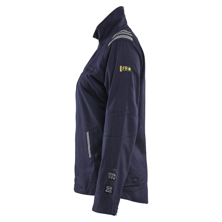 Blaklader 40701512 Ladies Inherent Flame Retardant Jacket Navy Blue Left #colour_navy-blue