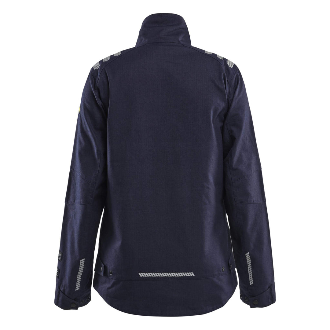Blaklader 40701512 Ladies Inherent Flame Retardant Jacket Navy Blue Rear #colour_navy-blue