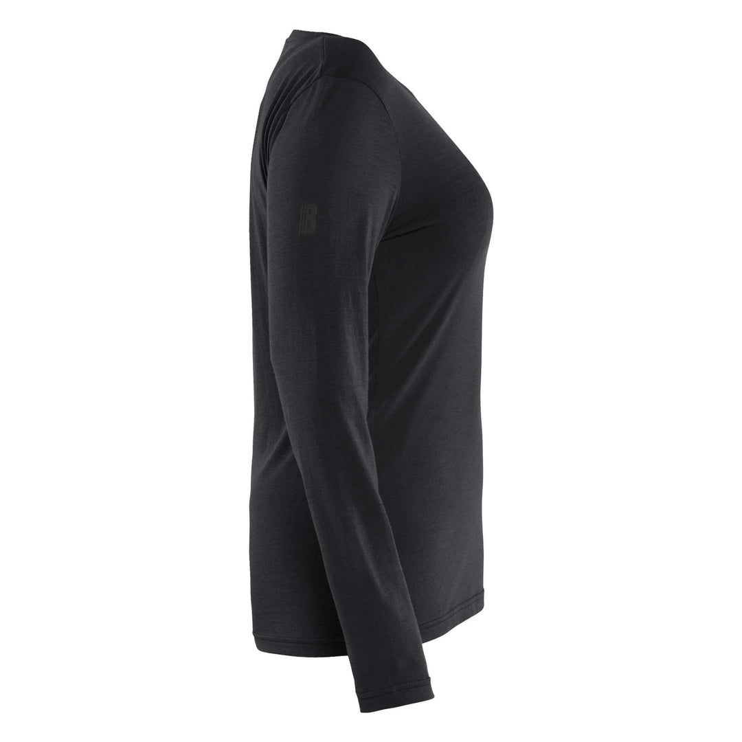 Blaklader 35391743 Ladies Long-sleeve Moisture-Wicking Odour Protective Merino Wool T-Shirt Black Right #colour_black