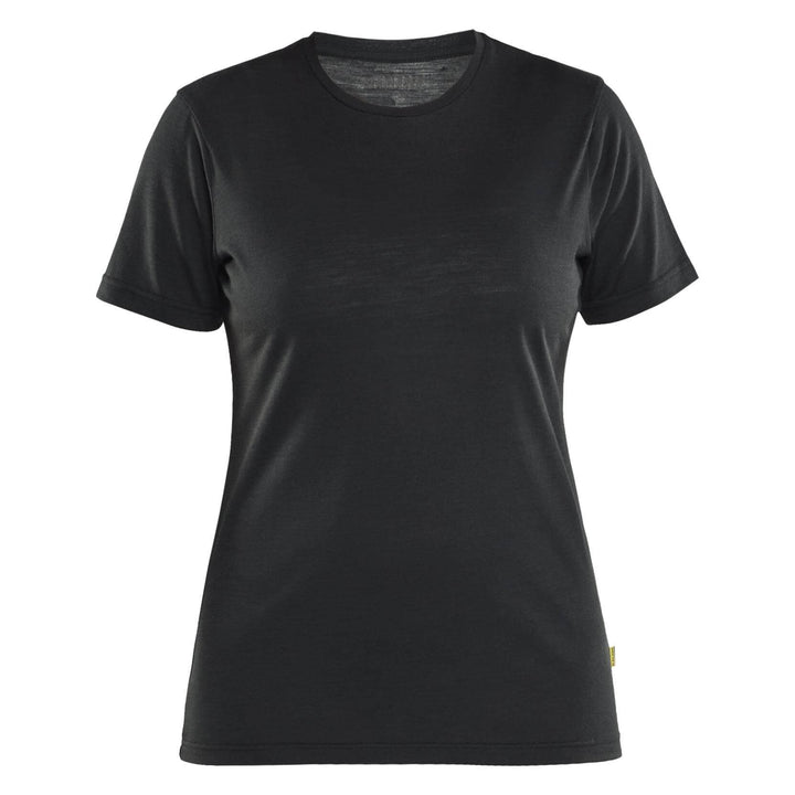 Blaklader 35371743 Ladies Moisture-Wicking Odour-Protective Merino Wool T-Shirt Black Main #colour_black