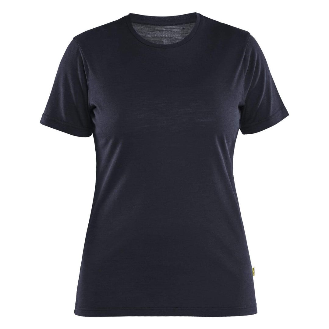 Blaklader 35371743 Ladies Moisture-Wicking Odour-Protective Merino Wool T-Shirt Dark Navy Blue Main #colour_dark-navy-blue
