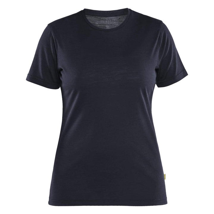 Blaklader 35371743 Ladies Moisture-Wicking Odour-Protective Merino Wool T-Shirt Dark Navy Blue Main #colour_dark-navy-blue