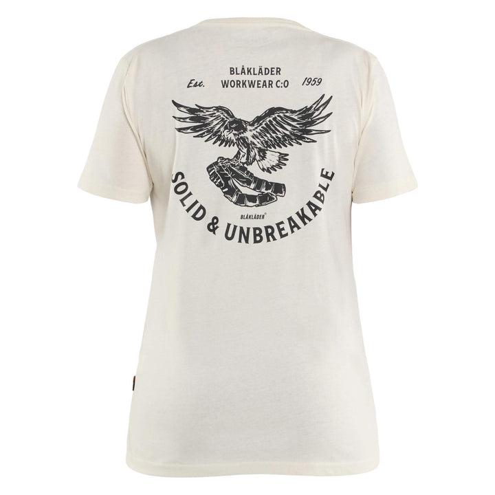 Blaklader 94231042 Ladies T-Shirt Eagle Unbleached Rear #colour_unbleached