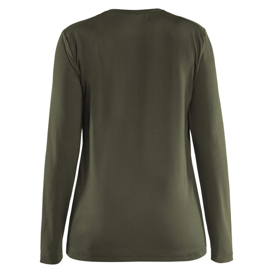 Blaklader 34271126 Ladies UV-Protect Long-Sleeve Lightweight Function T-Shirt Forest Night Rear #colour_forest-night