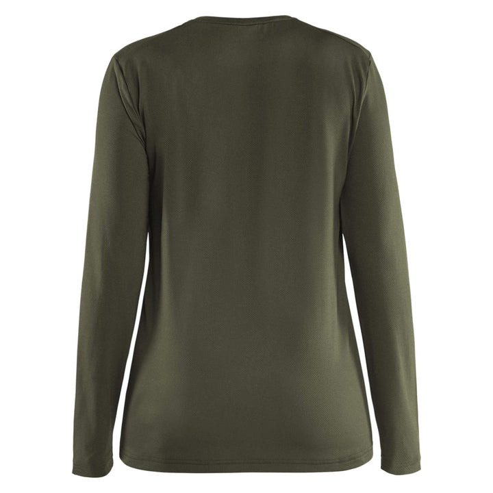 Blaklader 34271126 Ladies UV-Protect Long-Sleeve Lightweight Function T-Shirt Forest Night Rear #colour_forest-night