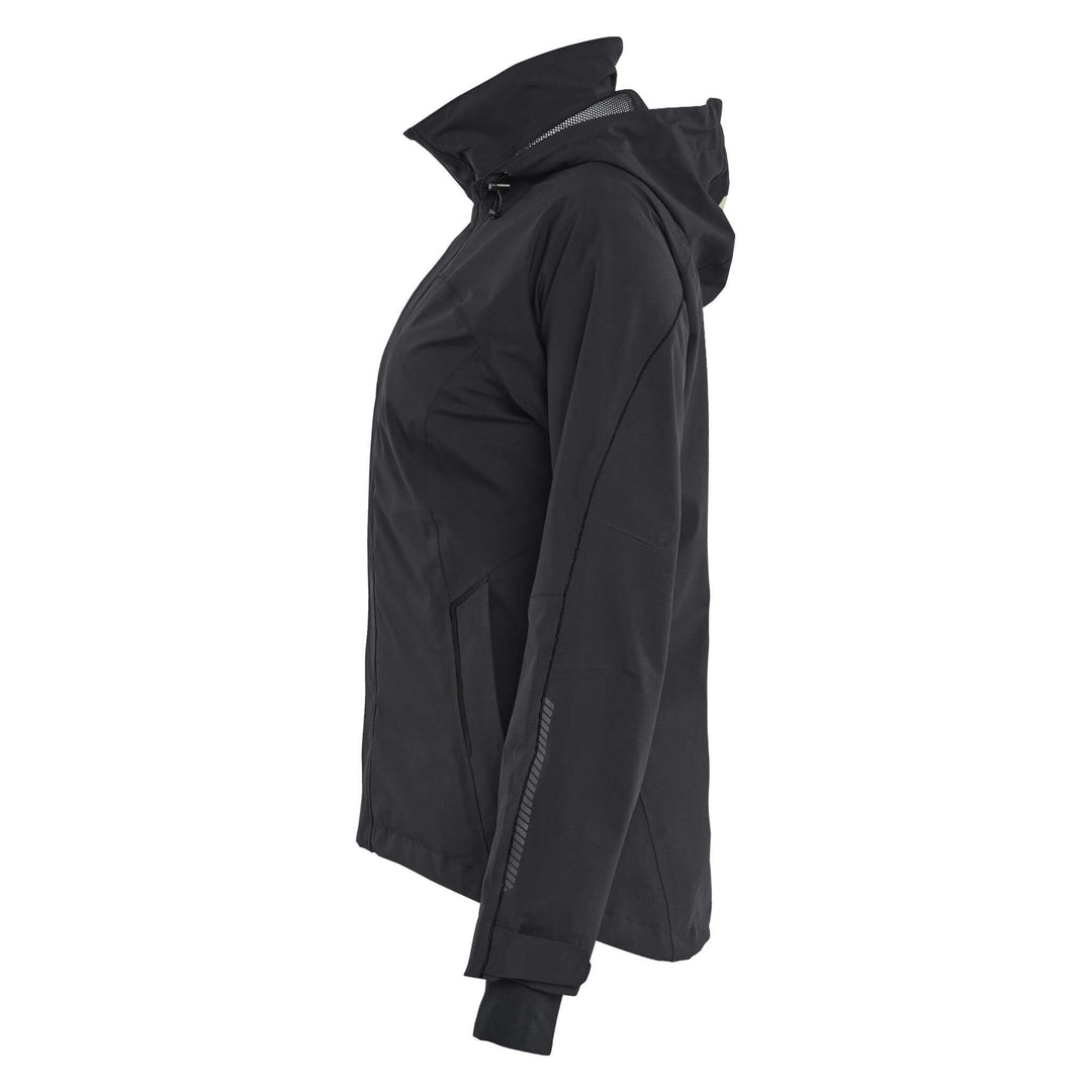Blaklader 44031917 Ladies Waterproof Stretch Shell Jacket Black/Black Left #colour_black-black
