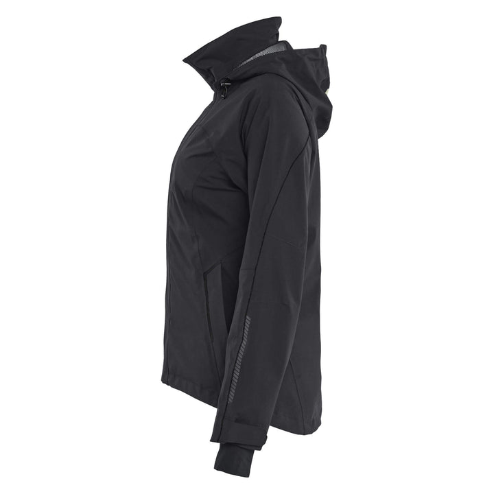 Blaklader 44031917 Ladies Waterproof Stretch Shell Jacket Black/Black Left #colour_black-black