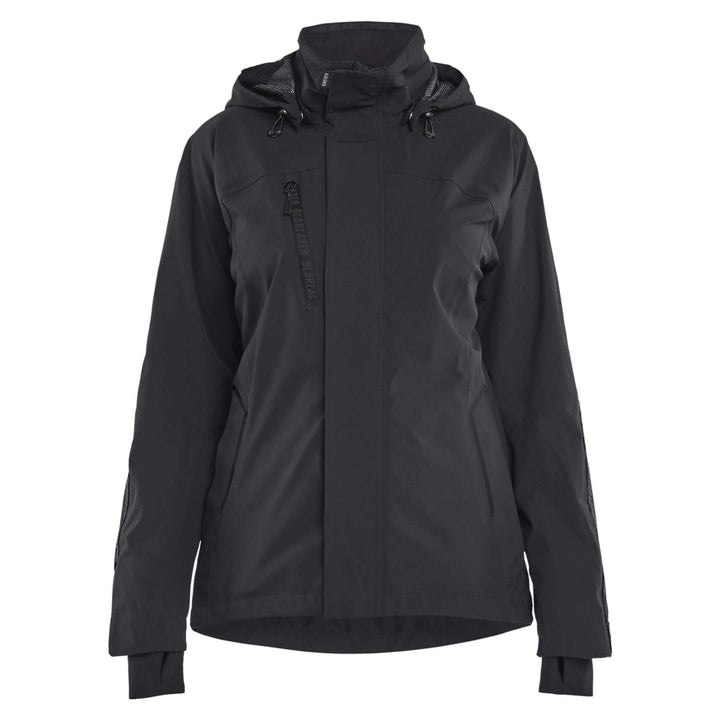 Blaklader 44031917 Ladies Waterproof Stretch Shell Jacket Black/Black Main #colour_black-black