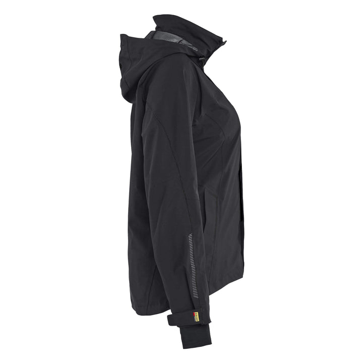 Blaklader 44031917 Ladies Waterproof Stretch Shell Jacket Black/Black Right #colour_black-black