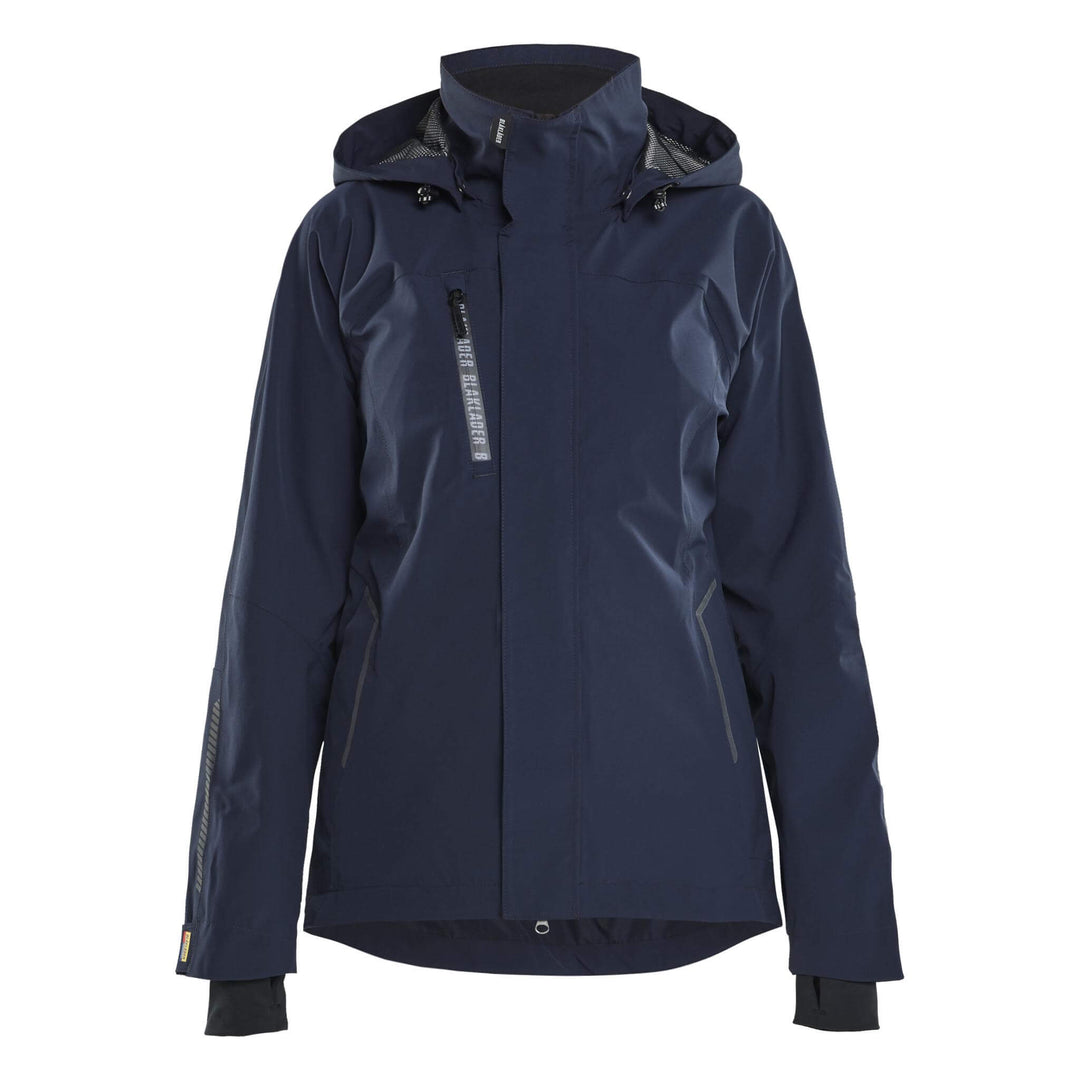 Blaklader 44031917 Ladies Waterproof Stretch Shell Jacket Dark Navy Blue/Black Main #colour_dark-navy-blue-black
