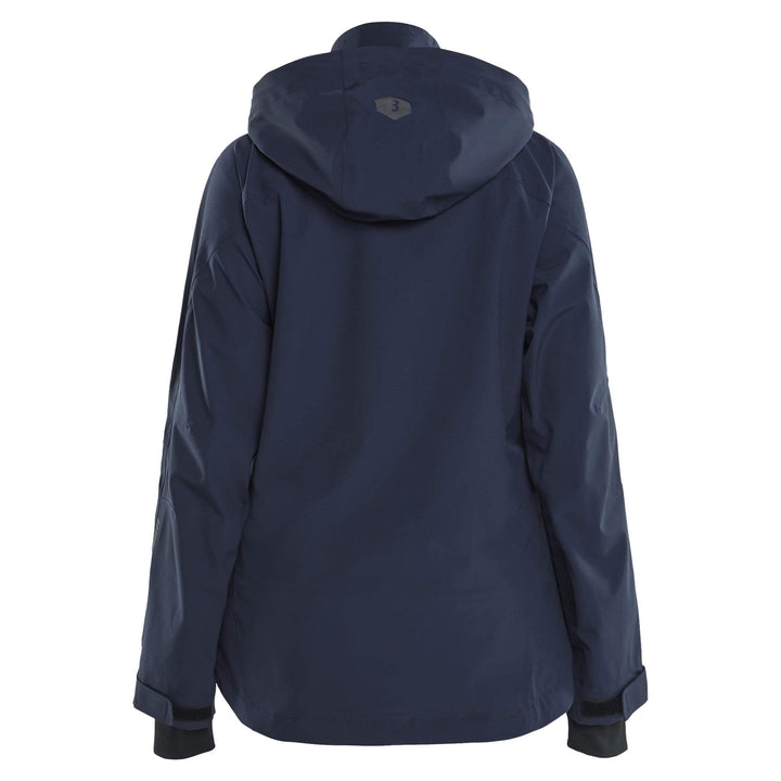 Blaklader 44031917 Ladies Waterproof Stretch Shell Jacket Dark Navy Blue/Black Rear #colour_dark-navy-blue-black