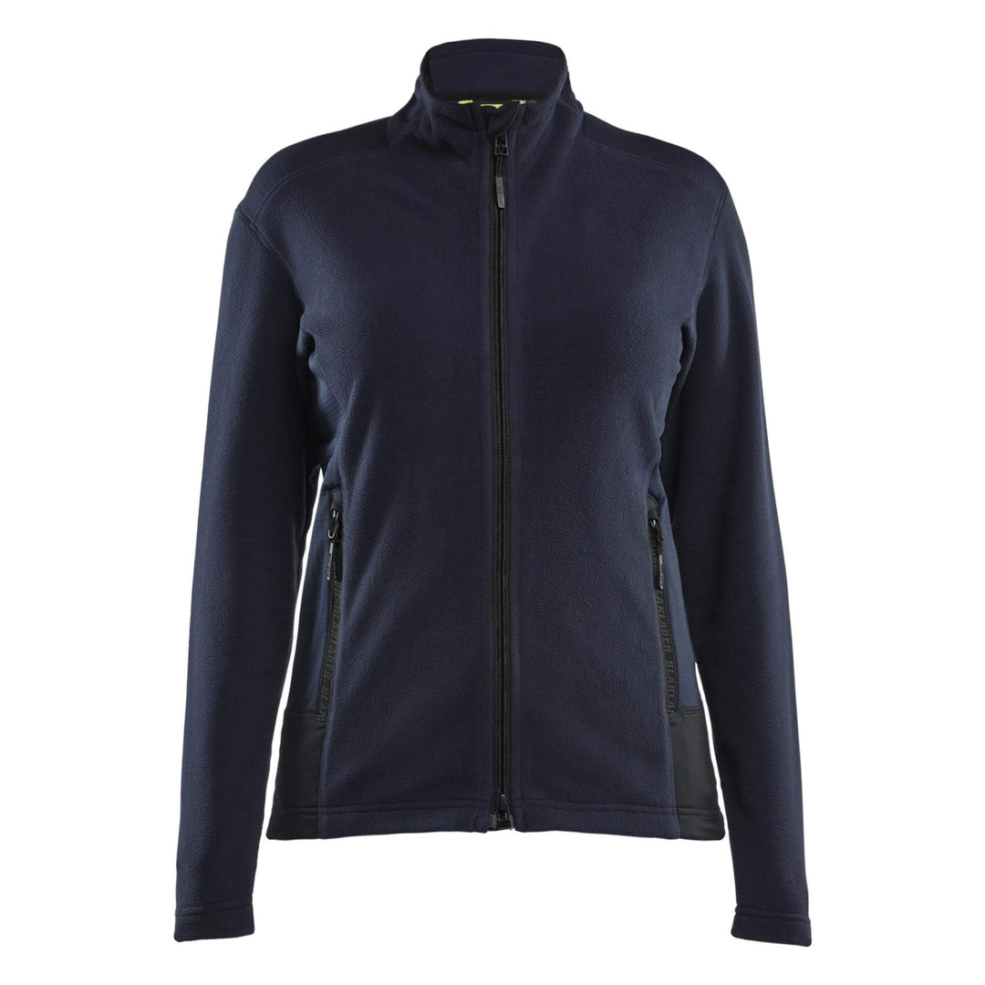 Blaklader 47661010 Ladies Zip Microfleece Jacket Dark Navy Blue/Black Main #colour_dark-navy-blue-black