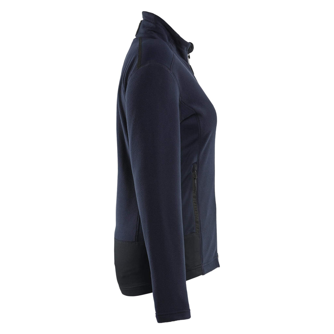 Blaklader 47661010 Ladies Zip Microfleece Jacket Dark Navy Blue/Black Right #colour_dark-navy-blue-black