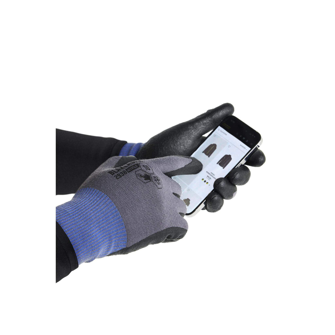 Blaklader 29381416 Light Lined Winter Gloves Grey Detail 1 #colour_grey