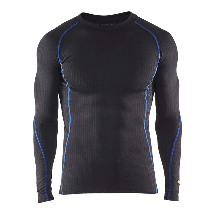 Blaklader 47031707 Light Underwear Base Layer Shirt Black/Cornflower Blue Main #colour_black-cornflower-blue