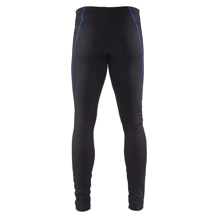 Blaklader 18401707 Light Underwear Moisture-Wicking Baselayer Trousers Black/Cornflower Blue Rear #colour_black-cornflower-blue