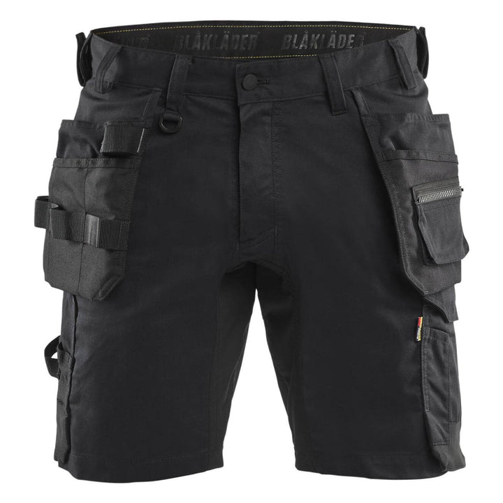 Blaklader 17521832 Lightweight Craftsman Stretch Shorts with Holster Pockets Black Main #colour_black