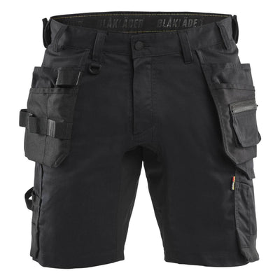 Blaklader 17521832 Lightweight Craftsman Stretch Shorts with Holster Pockets Black Main #colour_black