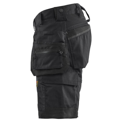 Blaklader 17521832 Lightweight Craftsman Stretch Shorts with Holster Pockets Black Left #colour_black