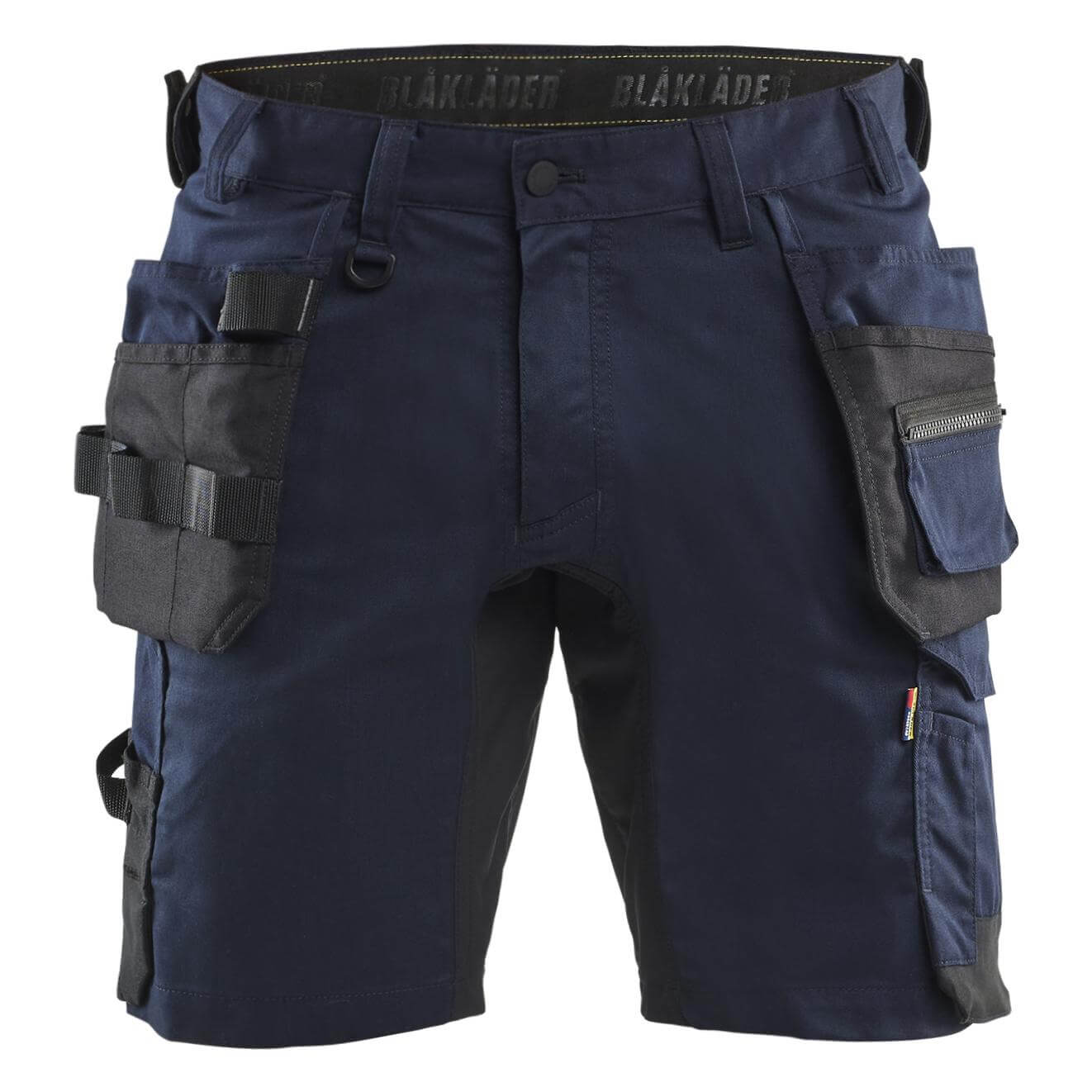 Blaklader 17521832 Lightweight Craftsman Stretch Shorts with Holster Pockets Dark Navy Blue Main #colour_dark-navy-blue