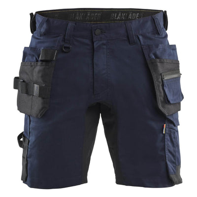 Blaklader 17521832 Lightweight Craftsman Stretch Shorts with Holster Pockets Dark Navy Blue Main #colour_dark-navy-blue