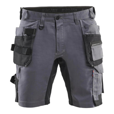 Blaklader 17521832 Lightweight Craftsman Stretch Shorts with Holster Pockets Mid Grey Main #colour_mid-grey