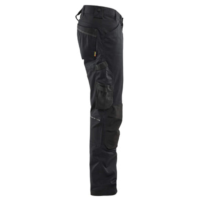 Blaklader 17511832 Lightweight Craftsman Stretch Trousers with Kneepad Pockets Black Right #colour_black