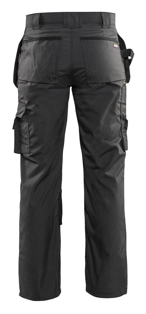 Blaklader 15251845 Lightweight Craftsman Trousers Dark Grey/Black Rear #colour_dark-grey-black