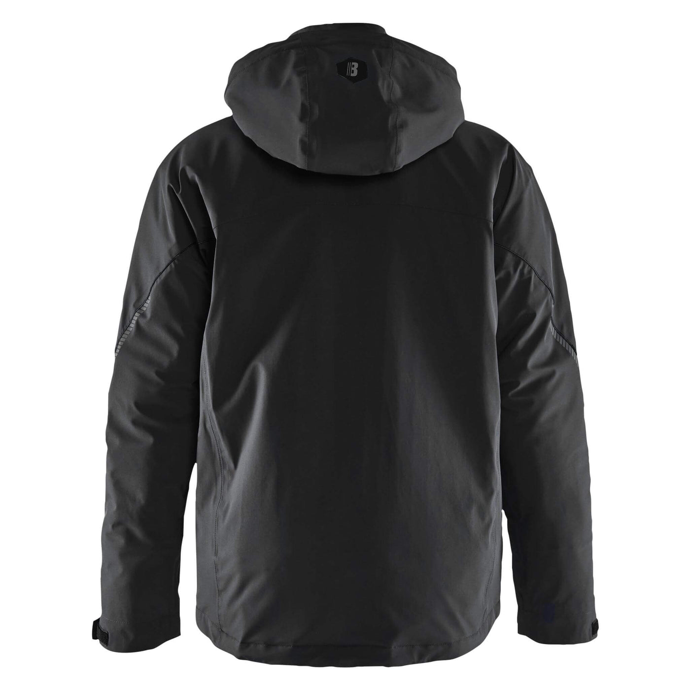 Blaklader 44841917 Lightweight Lined Stretch Winter Jacket Black/Black Rear #colour_black-black