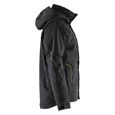 Blaklader 44841917 Lightweight Lined Stretch Winter Jacket Black/Hi-Vis Yellow Right #colour_black-hi-vis-yellow