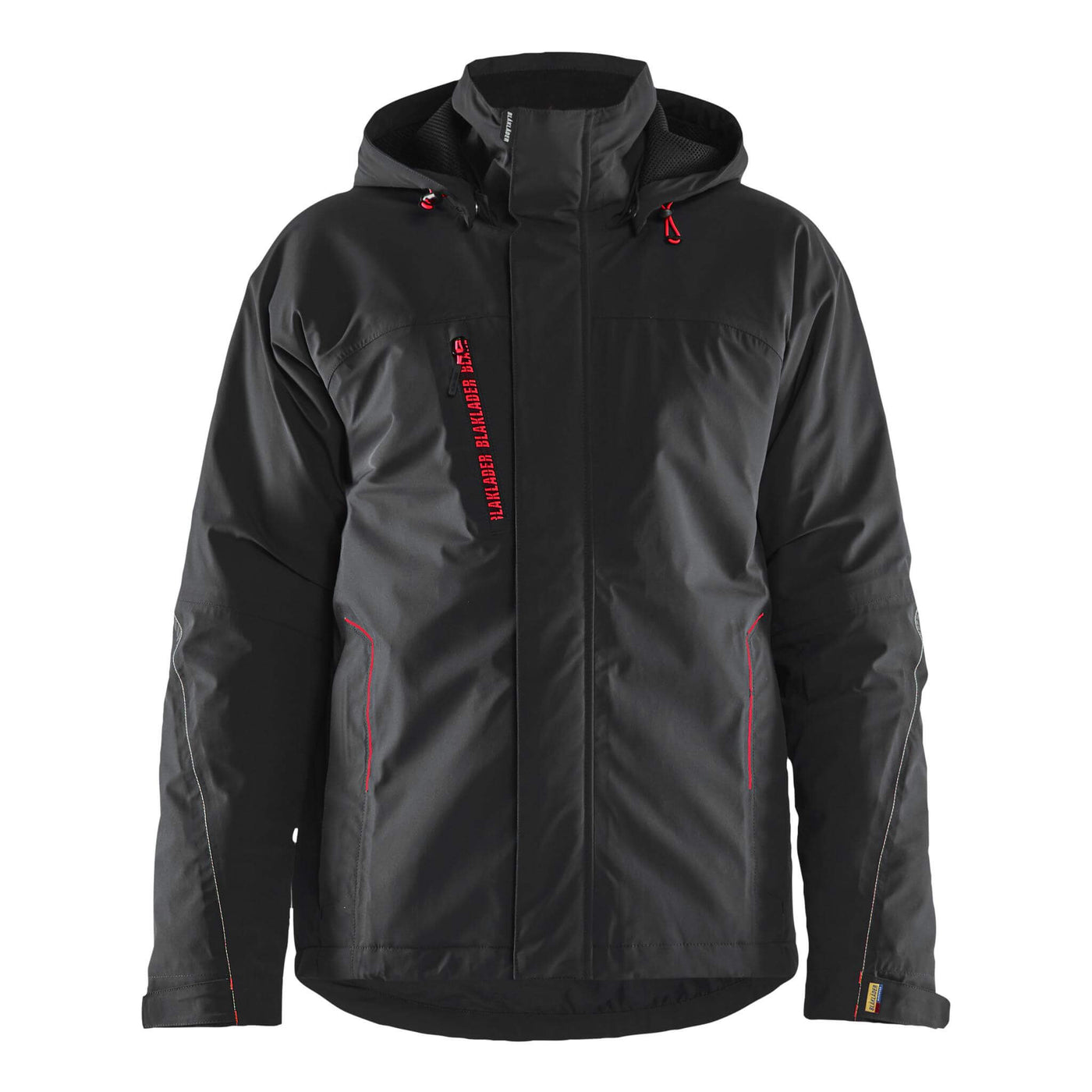 Blaklader 44841917 Lightweight Lined Stretch Winter Jacket Black/Red Main #colour_black-red