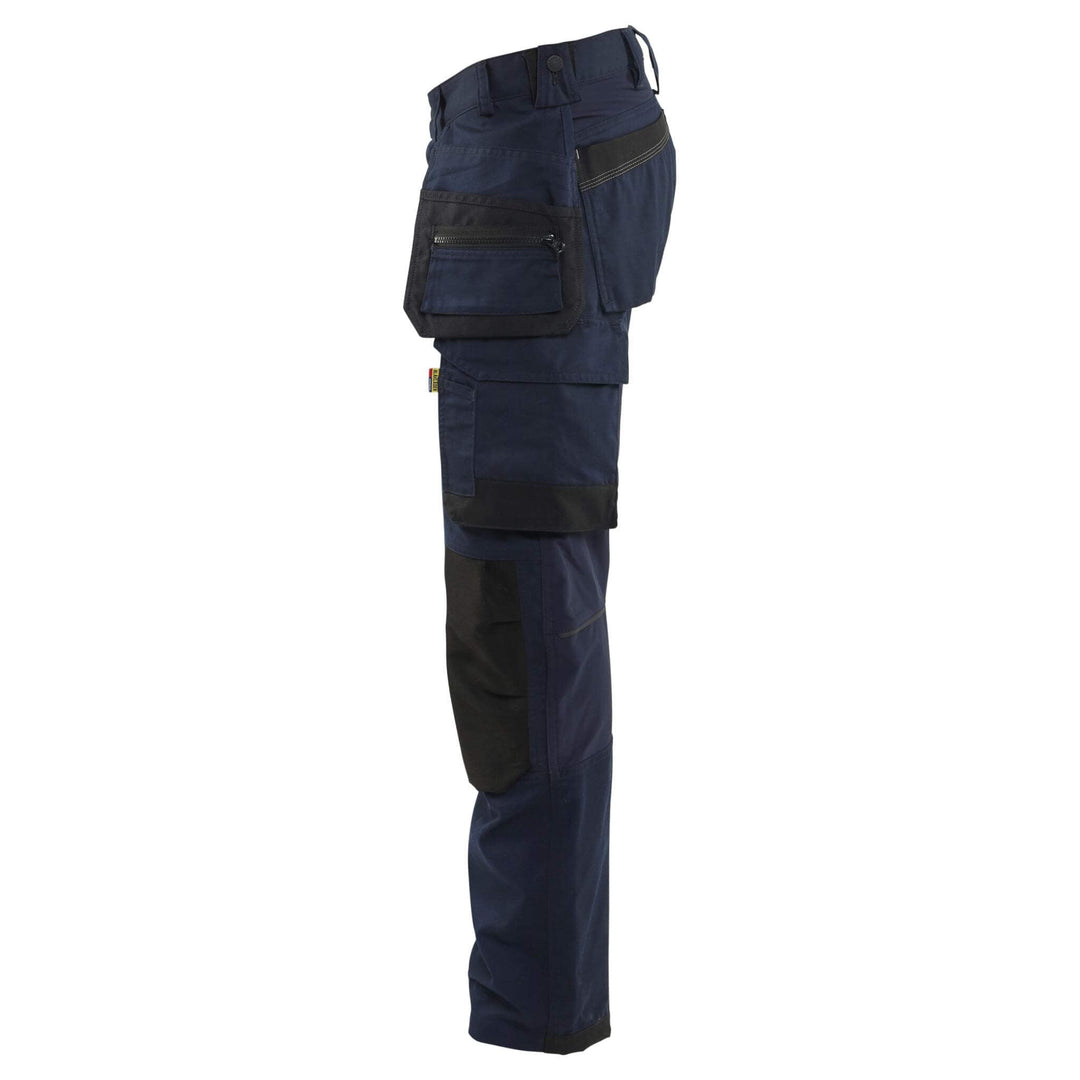Blaklader 17501832 Lightweight Stretch Craftsman Trousers Dark Navy Blue Left 