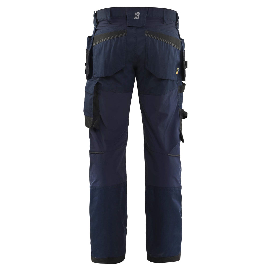 Blaklader 17501832 Lightweight Stretch Craftsman Trousers Dark Navy Blue Rear 