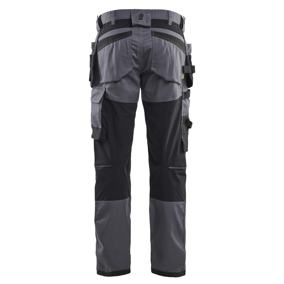 Blaklader 17501832 Lightweight Stretch Craftsman Trousers Mid Grey Rear 