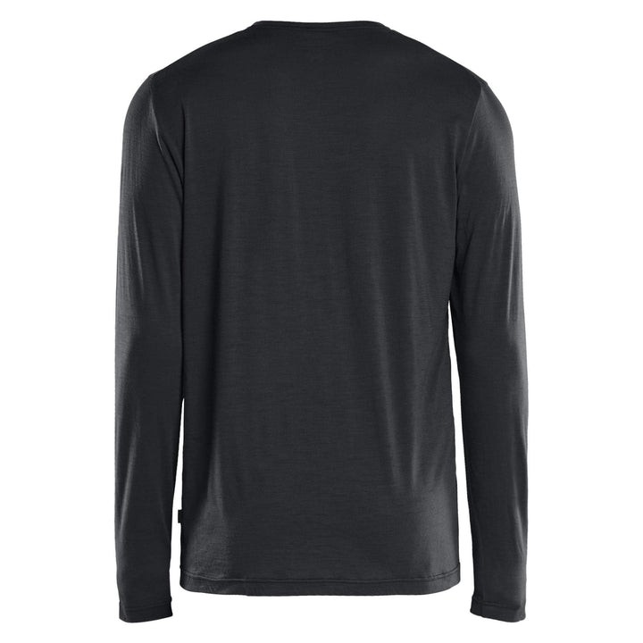 Blaklader 35381743 Long-sleeve Moisture-Wicking Odour Protective Merino Wool T-Shirt Black Rear #colour_black
