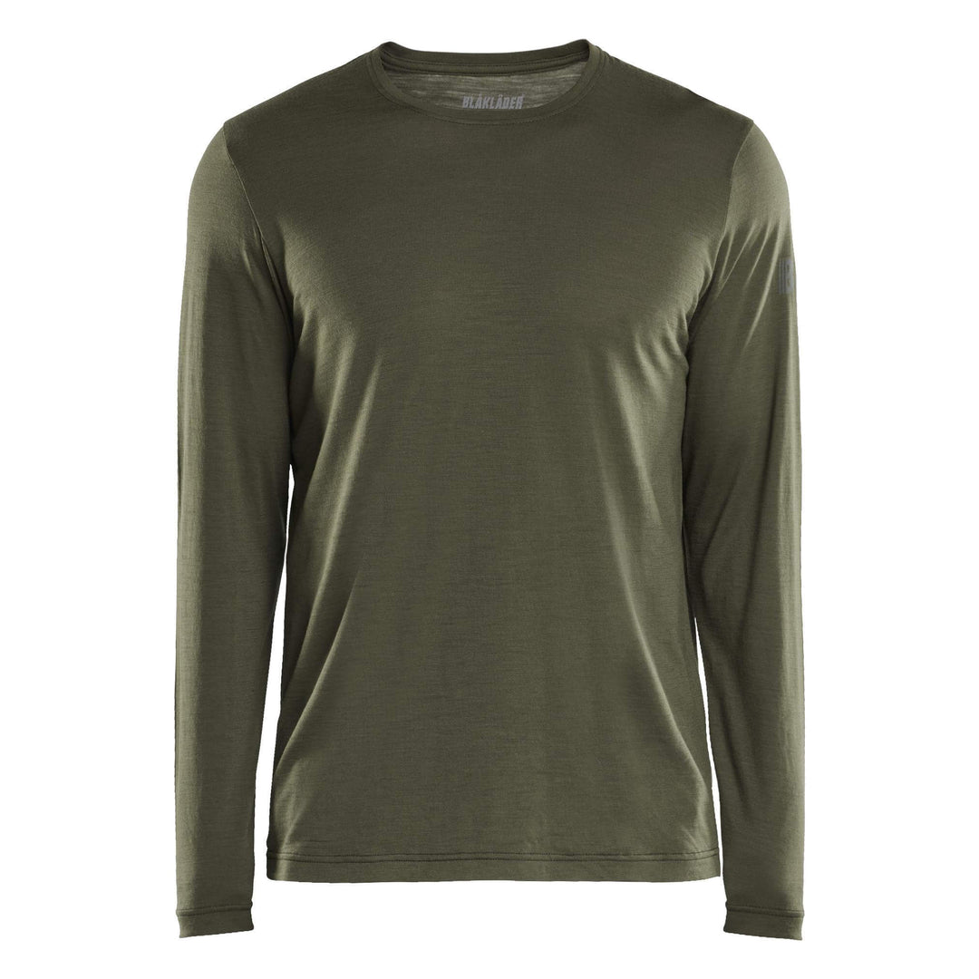 Blaklader 35381743 Long-sleeve Moisture-Wicking Odour Protective Merino Wool T-Shirt Forest Night Main #colour_forest-night
