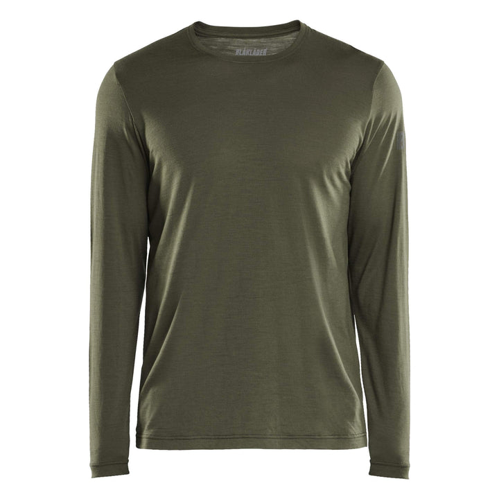 Blaklader 35381743 Long-sleeve Moisture-Wicking Odour Protective Merino Wool T-Shirt Forest Night Main #colour_forest-night