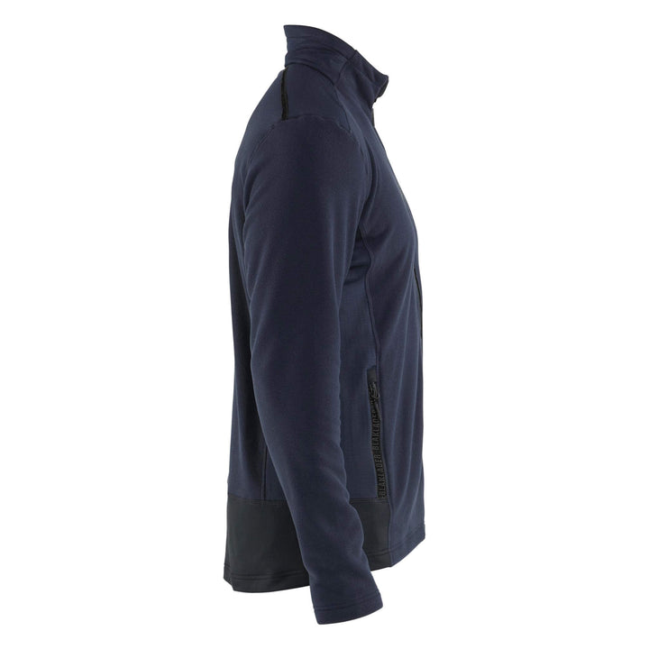 Blaklader 47651010 Microfleece Jacket Dark Navy Blue/Black Right #colour_dark-navy-blue-black