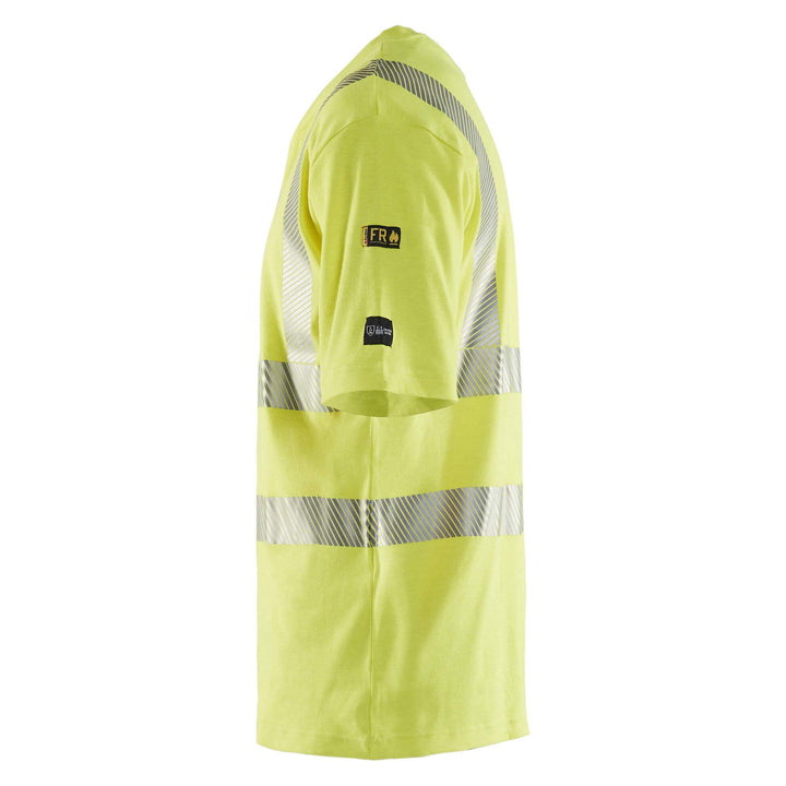 Blaklader 34801737 Multinorm FR Hi Vis T-Shirt Hi-Vis Yellow Left #colour_hi-vis-yellow