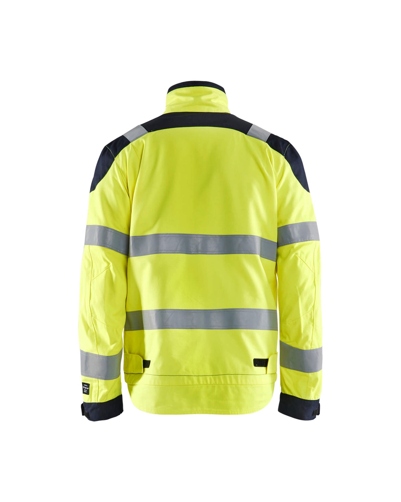 Blaklader 40891512 Multinorm Inherent Jacket Yellow/Navy Blue Rear #colour_yellow-navy-blue