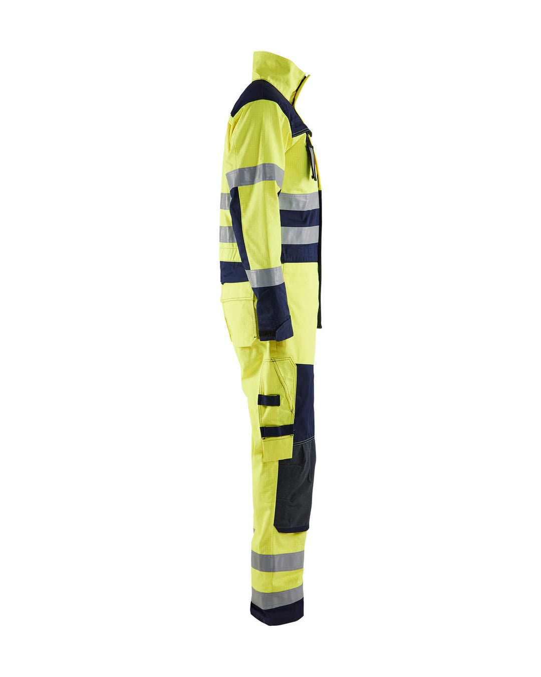 Blaklader 63781514 Multinorm Work Overalls Yellow/Navy Blue Right #colour_yellow-navy-blue