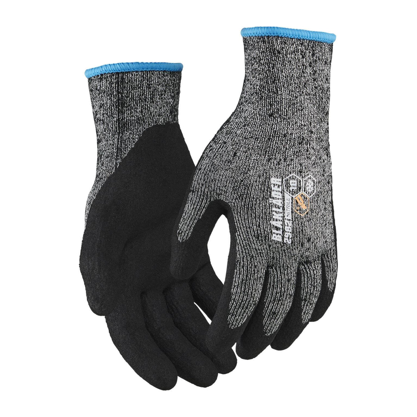 Blaklader 29821407 Nitrile Dipped Cut ProtectionLevel C Lined Gloves Black Main #colour_black